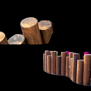 花园围栏室内防腐木栅栏阳台木桩户外庭院小篱笆隔断围挡护栏装饰