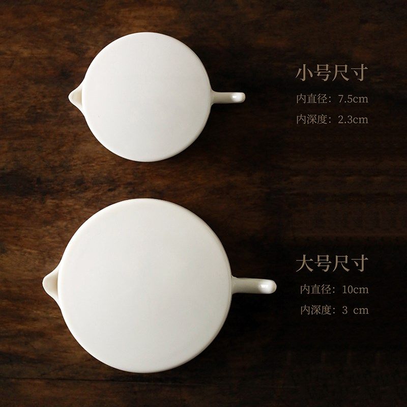 问心堂白墨盒带盖初学书法专用毛笔笔掭笔搁墨汁存放墨碟防干墨池