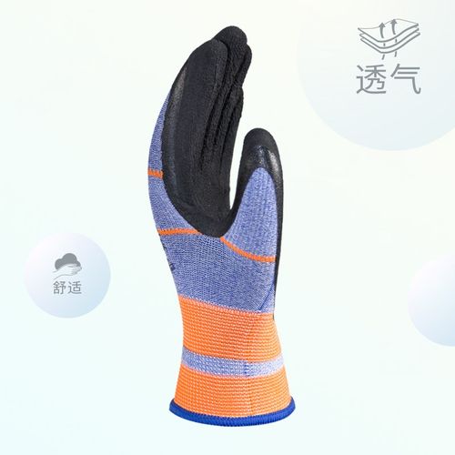 登升一把手L668劳保手套耐磨工作工地男干活透气防滑胶皮薄款浸胶