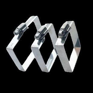 不锈钢桥架喉箍方型抱箍卡箍收紧器固定卡扣桥架卡箍光伏电缆喉箍