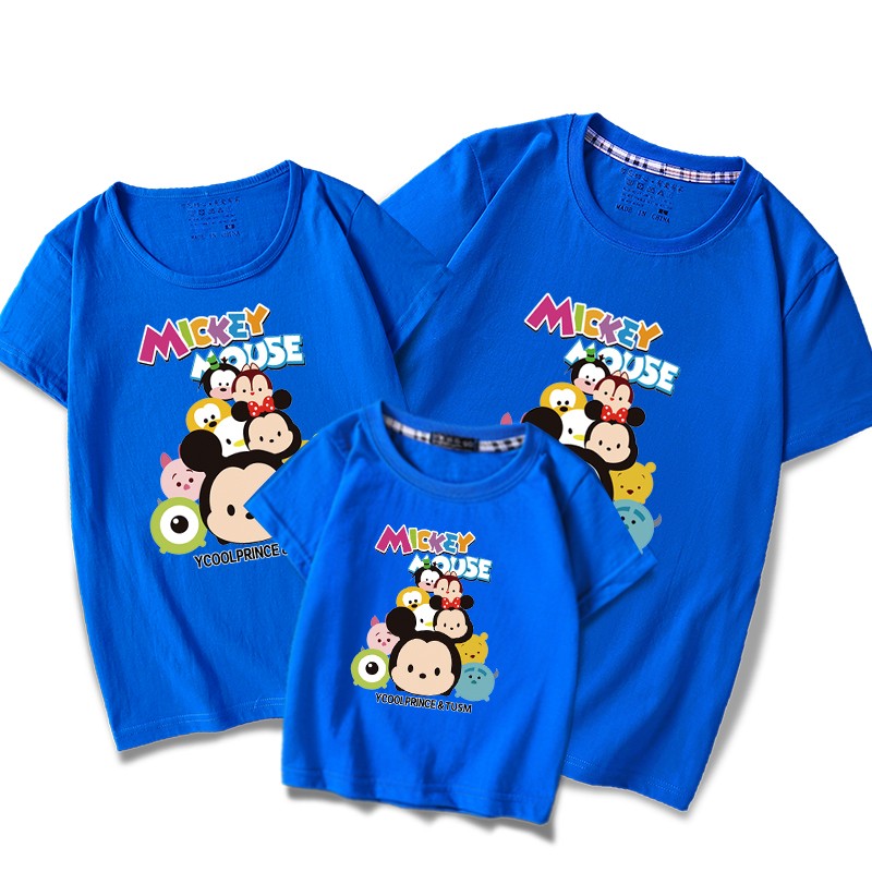 2021新款亲子装夏装纯棉短袖t恤一家三四口全家装幼儿园活动班服