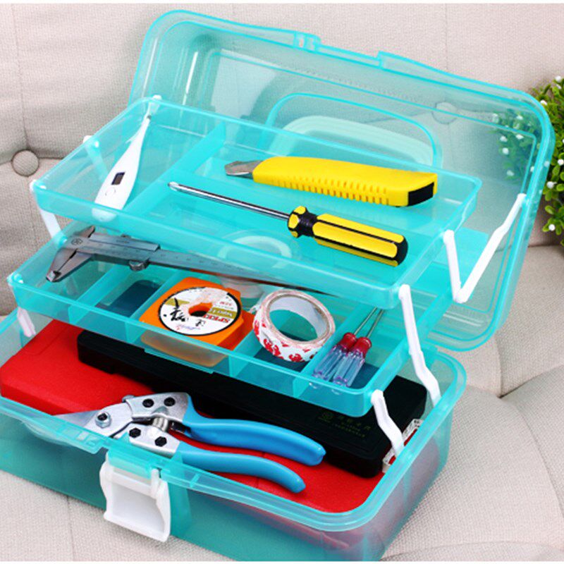 大号中号小号工具箱 塑料多功能化妆箱 收纳盒绘画箱 药箱 包邮