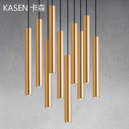 明装筒灯led长筒射灯金色明装圆柱吸顶筒灯餐厅吧台吊灯圆筒单灯