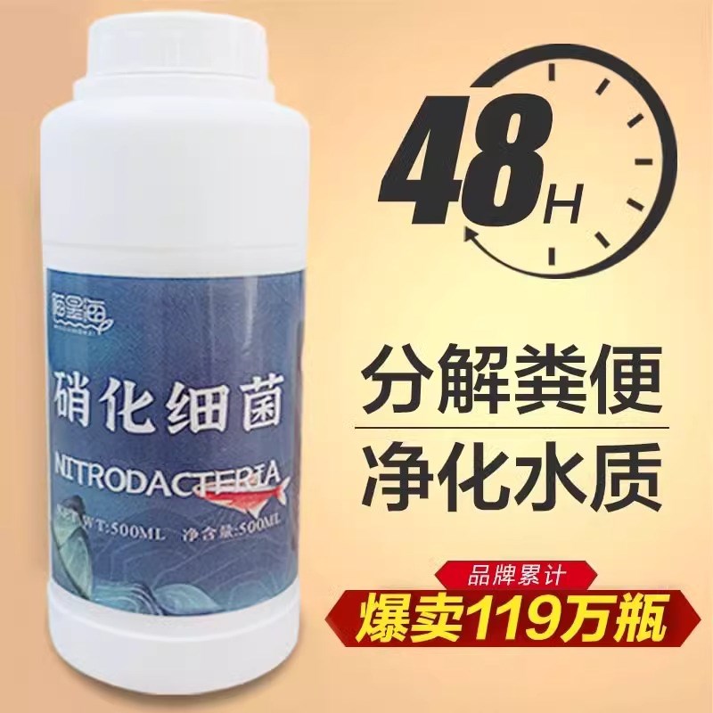 硝化细菌鱼缸用净水剂鱼药养鱼净化水质稳定剂分解鱼粪消化活菌液