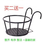 铁艺阳台花架栏杆花架护栏挂式 花盆架悬挂吊篮架家用办公室绿萝架