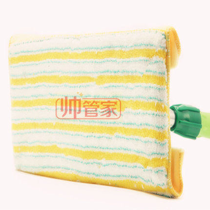 帅管家 不锈钢杆除尘布静电除尘纸平板拖把夹毛巾木地板平拖包邮