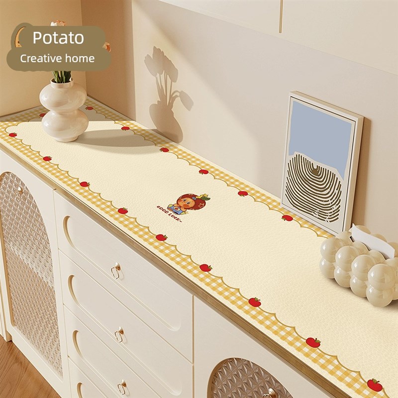 星星人玄关鞋柜垫防尘可擦免洗餐边柜垫子电视柜酒柜防脏皮革桌垫