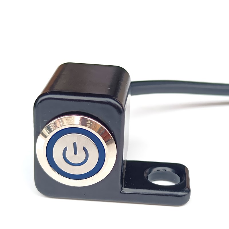 电动瓶车后视镜孔双闪四跳开关摩托G车铝合金双跳四闪警示灯开关