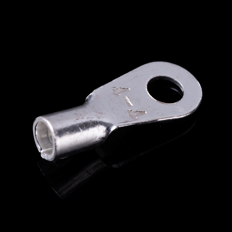 国标紫铜 bOT冷压接线端子 RNB圆型裸端头OT4-4 铜鼻子1000只