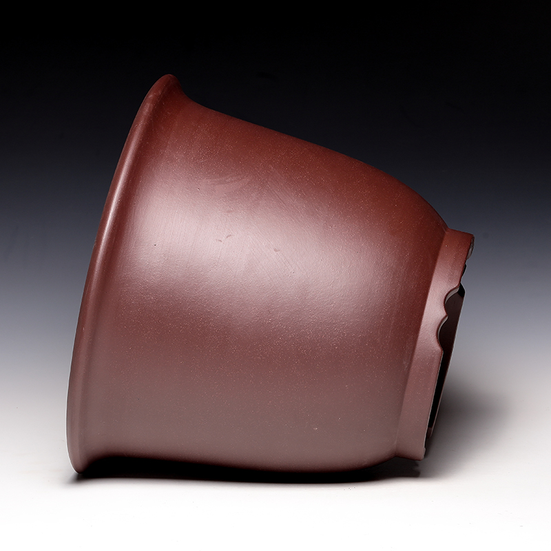 宜兴紫砂花盆陶瓷大号简约室内客厅特大号君子兰圆形发财树盆景盆