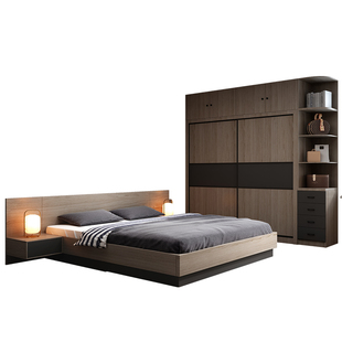 北欧卧室家具套装组合全屋主卧家用床和衣柜整套家具成套婚房家私