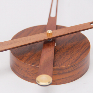 胡桃木数字时钟表复古简约客厅挂钟中式木纹墙贴壁钟 diy静音钟表