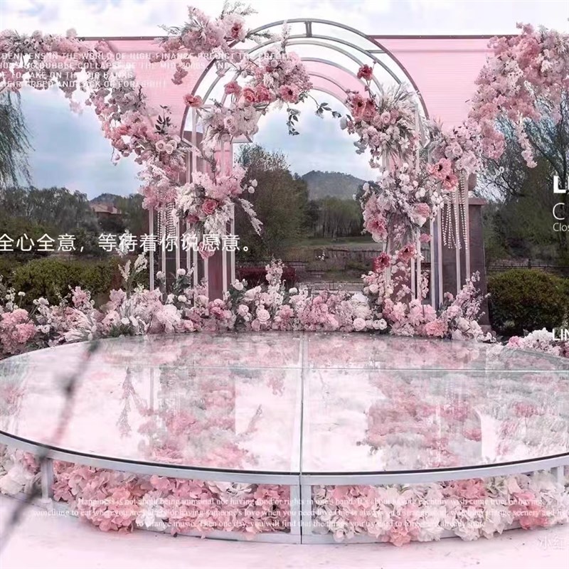 新款婚庆道具桁架拱形拱门背景摆件森系婚礼户外弧形拱装饰架定制