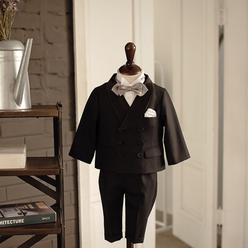 周岁礼服男宝儿童西装套装男童生日宴花童走秀演出服英伦风小西服