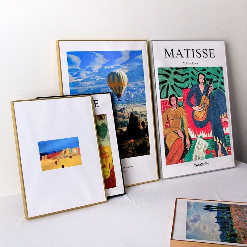 简约创意装裱拼图画框挂墙铝合金相框定制大尺寸细窄边海报5075cm,家居饰品,相框/画框,淘宝优惠券,粉丝福利购,淘宝优惠卷