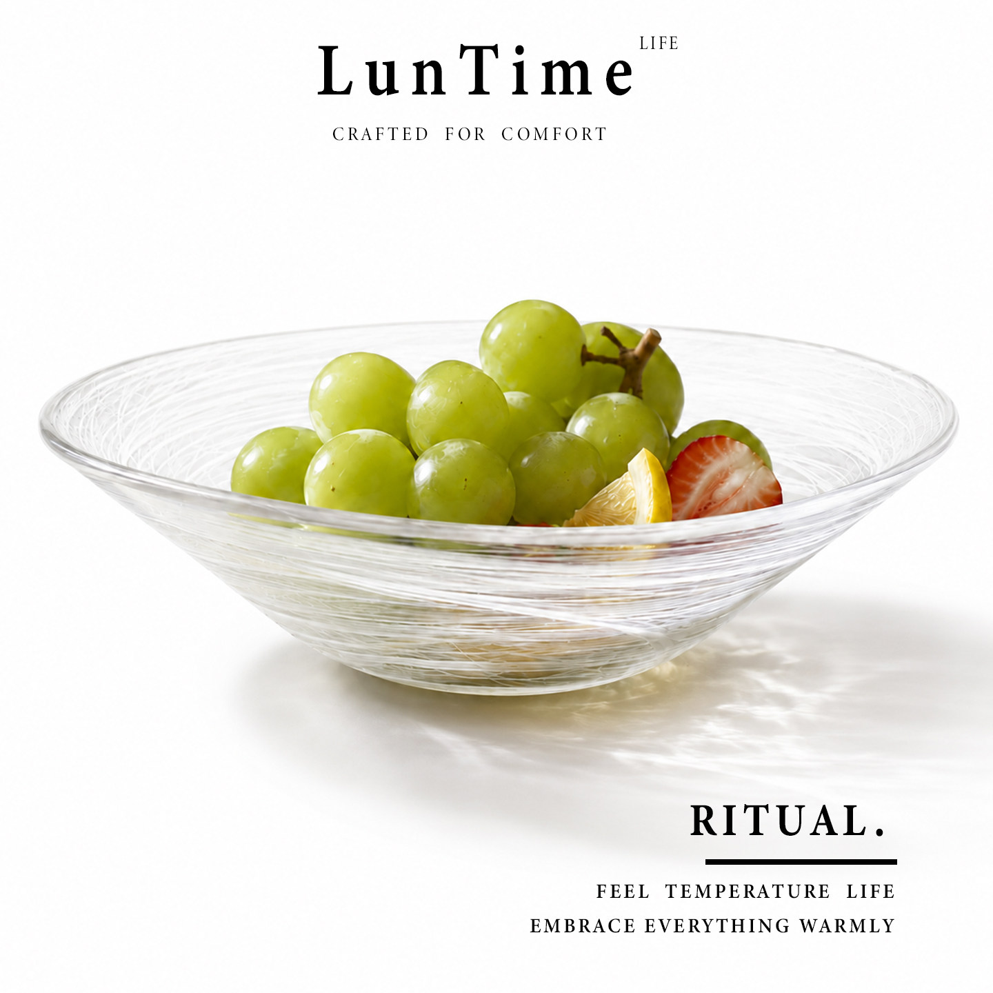 LunTime高颜值玻璃水果碗家用图片