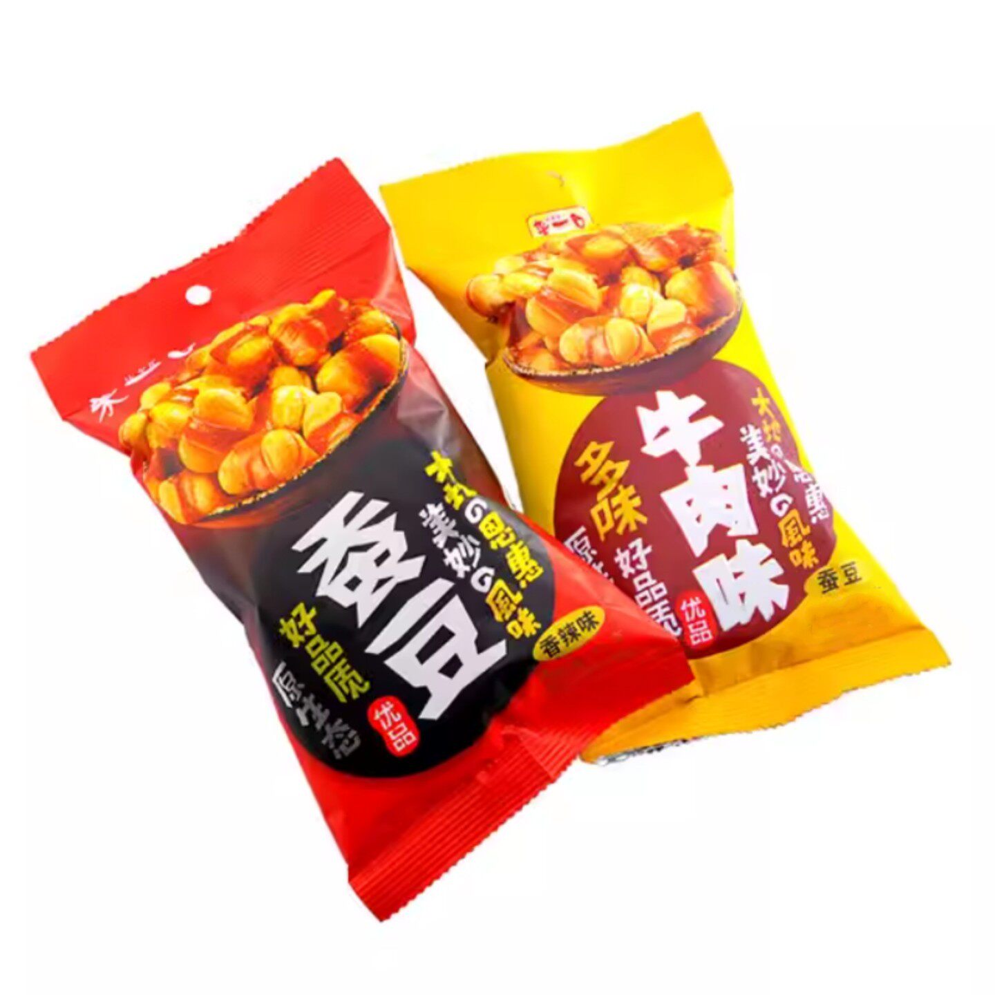 来一口蚕豆香辣牛肉味袋装胡豆坚果炒货下酒菜解馋零食香酥兰花豆