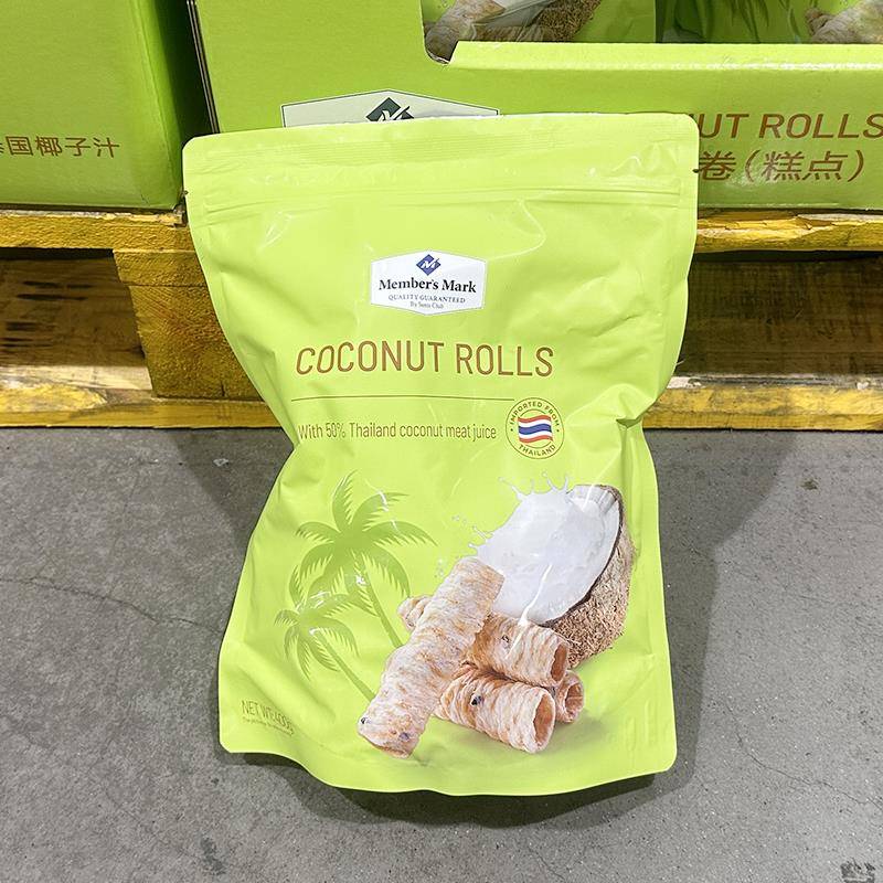 山姆超市进口零食 泰国椰香脆卷 400g鸡蛋卷休闲零食饼干糕点