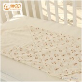 然贝贝婴儿包被彩棉纯棉针织宝宝初新生儿抱毯被产房包单裹布襁褓