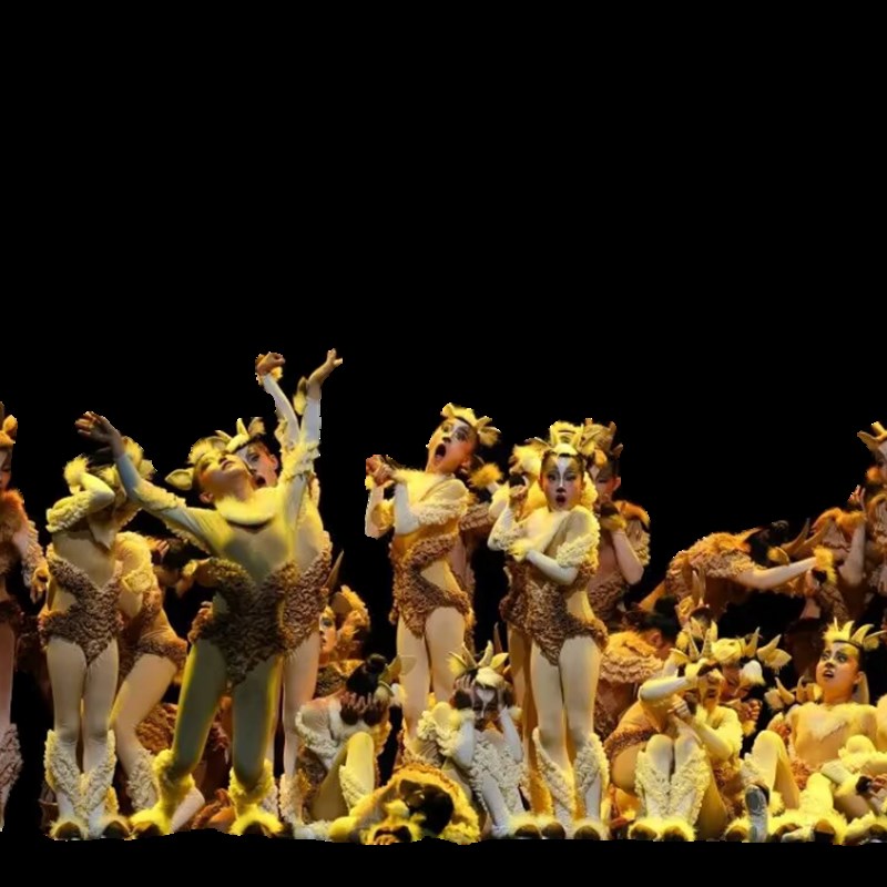 新款元旦儿童藏羚羊演出服森林精羚舞蹈服儿童斑羚飞渡舞蹈表演服