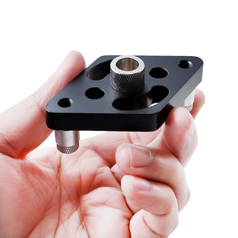 木工直孔打孔定位器 铝合金圆木榫打孔器圆木销拼板 DIY木工工具