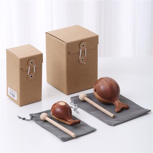 小木鱼解压敲打迷你实木法器鲸鱼木质桌面摆件鲸木鱼创意生日礼物