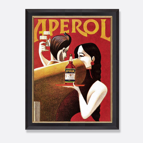 装饰画有框挂画海报西餐厅酒吧咖啡馆鸡尾开胃调酒aperol美式