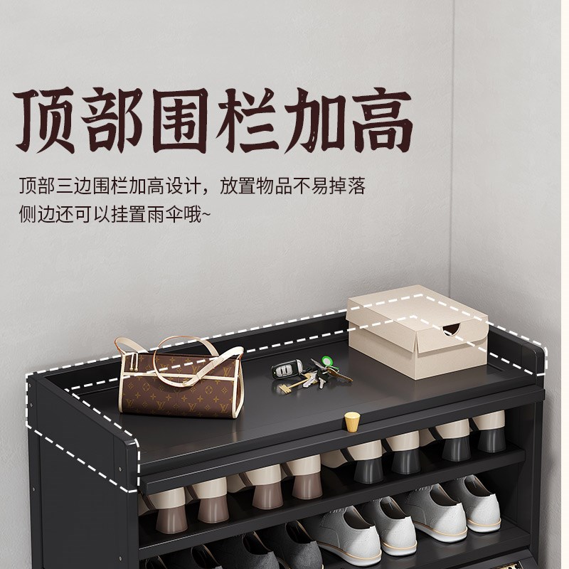门口鞋柜家用室内入门简易鞋架多层收纳置物柜新款防尘玄关柜一体