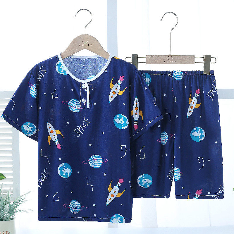 儿童棉绸睡衣套装夏季中大童女童男孩短袖短裤绵绸空调薄款家居服,童装/婴儿装/亲子装,家居服套装,淘宝优惠券,粉丝福利购,淘宝优惠卷