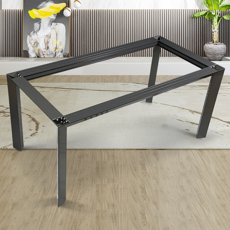 意式岩板餐桌腿支架铝合金桌腿饭桌桌脚桌子腿大理石底座支撑架子