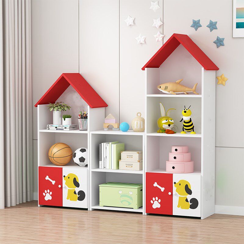 儿童书柜落地多层客厅置物架靠墙组合阅读柜宝宝玩具收纳架绘本架