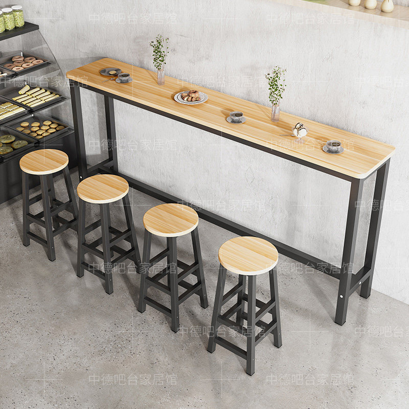 圆角吧台桌家用长条桌靠墙商用窄桌子奶茶店桌椅组合高脚吧台椅子,商业/办公家具,酒吧台,淘宝优惠券,粉丝福利购,淘宝优惠卷