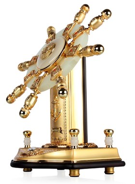 琉璃舵手摆件工艺品老板老总办公室桌面装饰公司开业领导升迁礼品