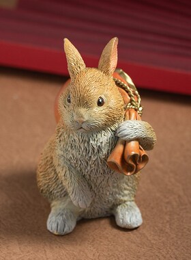 铜之美铜兔子摆件前途似锦可爱卡通家居桌面电视柜书房礼物装饰品