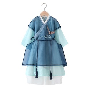 汉服男童宋朝明制长衫中国风古装儿童唐装飞鱼服武侠男孩春秋薄款