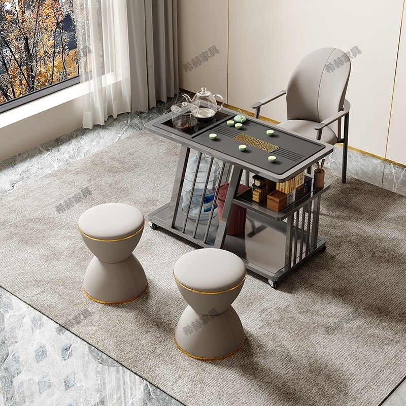 铁艺茶桌家用小茶台碳素钢一体茶水柜移动小茶车阳台小茶桌椅组合,住宅家具,家用茶台/茶桌,淘宝优惠券,粉丝福利购,淘宝优惠卷