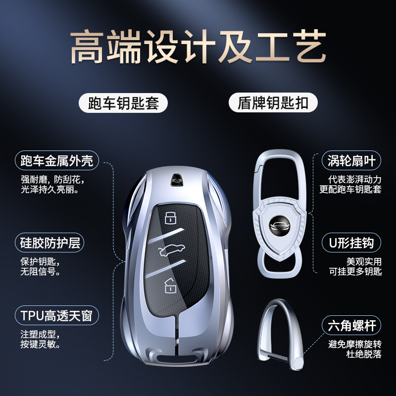 荣威RX5钥匙套i5壳科莱威Max扣i6包RX3车新款Plus汽车全包男适用