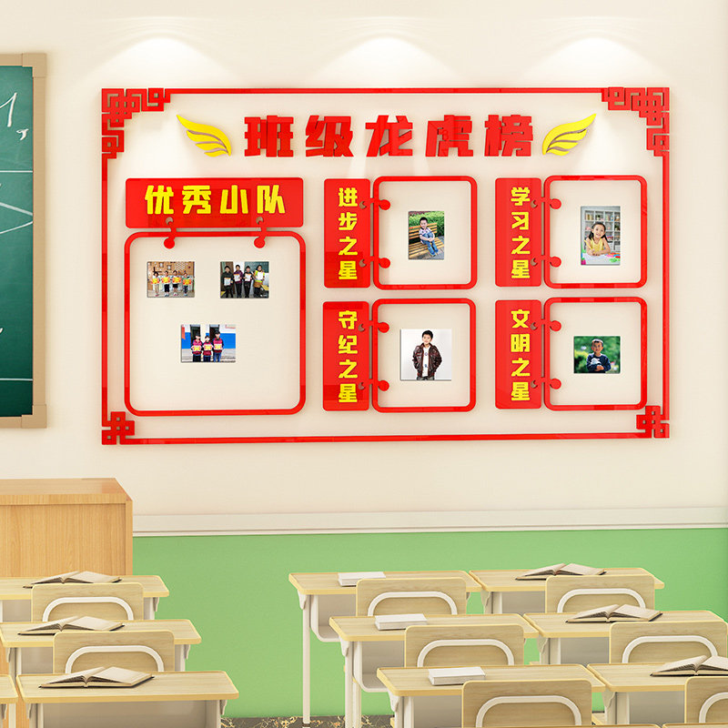 班级进步之星风采文化墙建设教室布置装饰展示墙学校学生照片墙贴,家居饰品,软装墙贴,淘宝优惠券,粉丝福利购,淘宝优惠卷