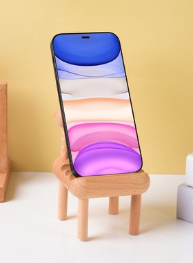 迷你木椅子桌面摆件简约可爱小礼物网红手机支架创意办公桌装饰品