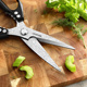 信作大马士革钢厨房剪刀家用多功能食物剪强力鸡骨剪鱼骨剪工艺剪