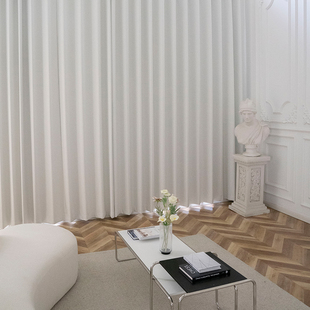 2021年新款客厅纯白色全遮光窗帘100不透光卧室in风北欧隔音窗帘