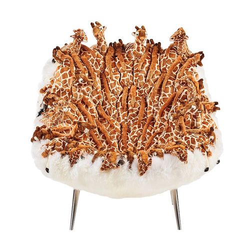 意大利设计师椅子创意个性玩偶动物休闲公仔椅客厅单人毛绒沙发椅