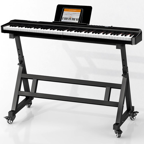 家用可升降金属琴架电钢琴电子琴支架88键61键通用架子高度可调节