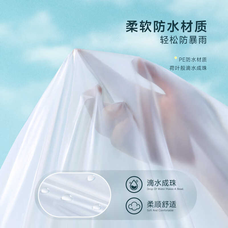 博沃尼克七色雨衣一次性透明卡片雨衣成人长款男女便携雨服差旅装