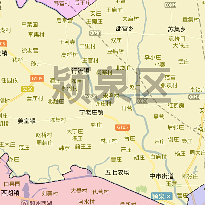 阜阳市地图1.15m折叠版客厅装饰画沙发办公室会议室书房卧室贴画