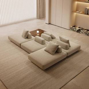 双面模麻块沙发侘中古寂风棉布艺型小户横B128 23厅休息区设计师2