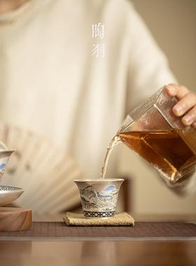金银杯山夫阁师家用大TY-24530功茶套装茶杯高端个人茶杯单杯茶碗
