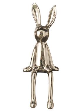 长耳兔子小坐级TZ520姿摆件档轻奢高软装高感家柜居客厅电视柜酒