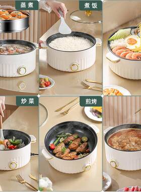 锅快煮多功能宿舍学生煮面电面LY-20S小电 锅炒菜炒锅蒸煮一体锅