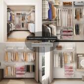 工厂价2米金 2.8步入式 属衣柜定米制衣帽间艺架铁简易衣柜